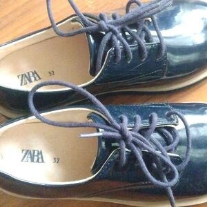 Zara Girls Dark Blue  Lace-Up Shoes
